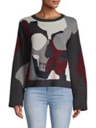 360 Cashmere Mosaic Skull Cashmere Sweater