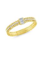 Kc Designs Baguette Diamond Stack Yellow Gold Ring