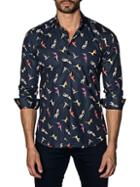 Jared Lang Graphic Cotton Button-down Shirt