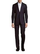 Saks Fifth Avenue Made In Italy Classic Fit Wool Stripe Suit
