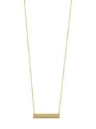 Saks Fifth Avenue 14k Yellow Gold Mini Name Plate Pendant Necklace