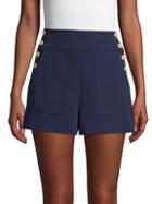 Alice + Olivia Side Button High-waist Shorts