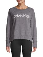 Calvin Klein Performance Logo Raglan-sleeve Sweatshirt