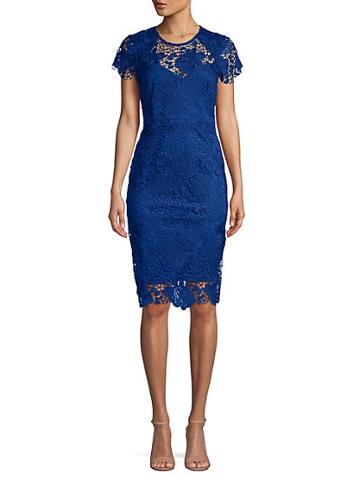 Abs Embroidered Sheath Dress