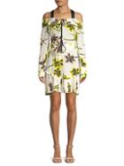Derek Lam 10 Crosby Floral-print Silk Sheath Dress