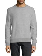 Cashmere Saks Fifth Avenue Crewneck Textuerd Cashmere Sweater