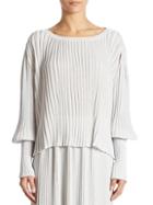 Adam Lippes Ribbed Knit Blouse