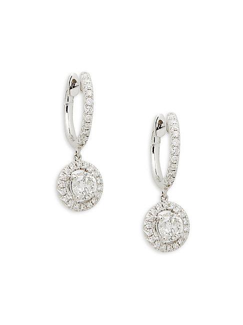 Diana M Jewels 14k White Gold & 1.2 Tcw Diamond Dangle Drop Earrings