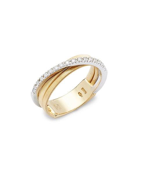 Marco Bicego Diamond & 18k Gold Two-tone Ring