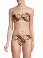 La Moda Clothing 2-piece Tiger-print Bikini Set