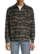 Vstr Premium Camouflage Faux Shearling-trimmed Cotton Jacket
