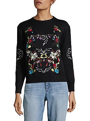 Haute Rogue Floral Embroidered Sweater