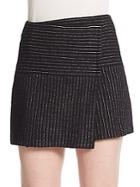 Alice + Olivia Lennon Crossover Angled Skirt