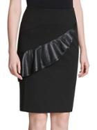 Calvin Klein Flounced Pencil Skirt