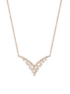 Saks Fifth Avenue 14k Rose Gold & Diamond Chevron Necklace