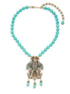 Heidi Daus Soaring Eagle Multicolor Crystal Pendant Necklace