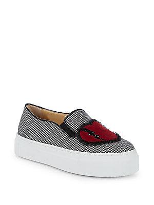 Charlotte Olympia Houndstooth Platform Sneakers
