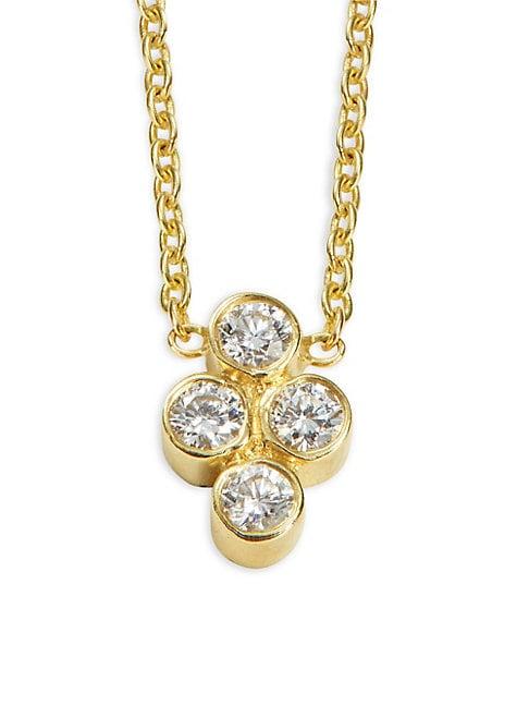 Amrapali Tarakini 18k Gold Diamond Cluster Pendant Necklace