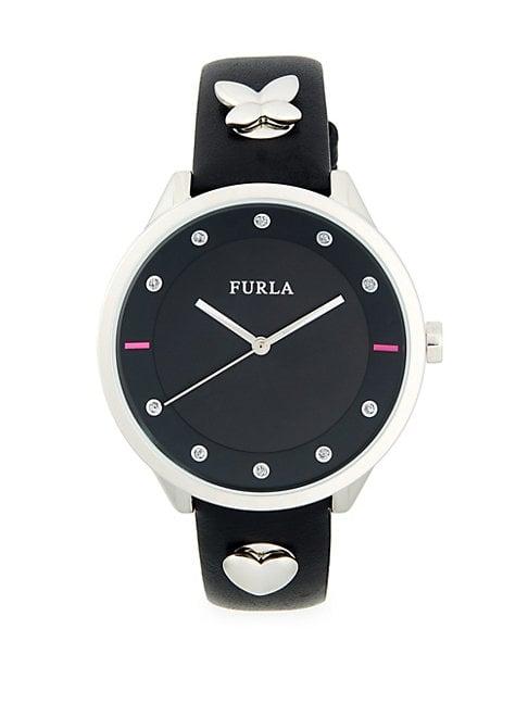 Furla Pin Stainless Steel & Leather-strap Watch