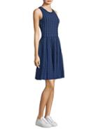 Milly Pleated Dot Flare Dress