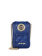 Love Moschino Quilted Faux Leather Crossbody Pouch