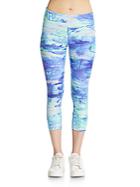 Calvin Klein Performance Cropped Abstract-print Leggings