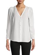 1.state Puff-sleeve V-neck Blouse