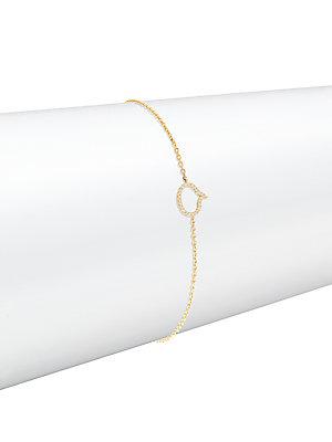 Casa Reale White Diamonds & 14k Yellow Gold Caption Chain Bracelet