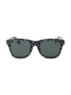 Saint Laurent Glitter Heart 50mm Rectangular Sunglasses