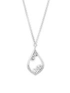 Lois Hill Diamond And Sterling Silver Pendant Necklace