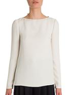 Valentino Bow Cowl-back Silk Cady Top
