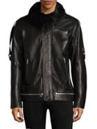 Helmut Lang Faux Shearling Leather Jacket