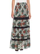 Alice + Olivia Calypso Lace-inset Maxi Skirt