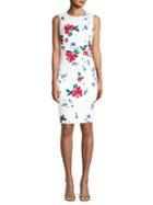 Calvin Klein Collection Floral Sleeveless Sheath Dress