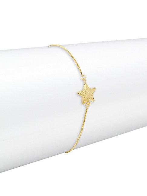 Saks Fifth Avenue 14k Yellow Gold Star Pendant Bracelet