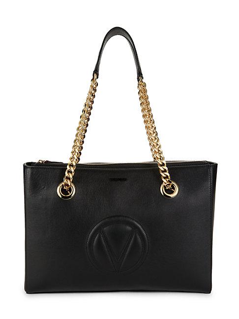 Valentino By Mario Valentino Floralie Leather & Chain Strap Shoulder Bag