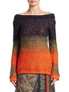 Peter Pilotto Lace Off-the-shoulder Sweater