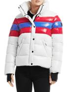 Sam Lindsey Colorblock Stripe Puffer Jacket
