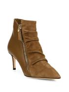 Jimmy Choo Dayton 65 Suede & Leather Point-toe Booties