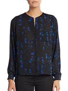 Parker Abstract Hi-lo Blouse
