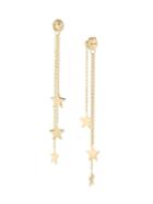 Saks Fifth Avenue 14k Yellow Gold Triple Star Strand Dangle Earrings