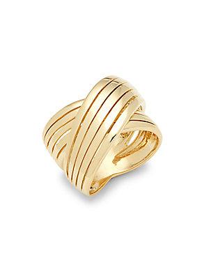 Roberto Coin 18k Gold Wide Crossover Ring