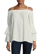 Calvin Klein Off Shoulder Layered Sleeves Blouse