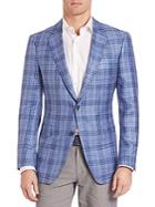 Saks Fifth Avenue Collection By Samuelsohn Classic-fit Plaid Sportcoat