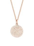 Nephora 14k Rose Gold & Diamond Circle Pendant Necklace