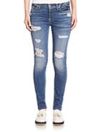 7 For All Mankind Destroyed Skinny Jeans
