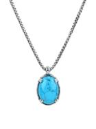 Degs & Sal Turquoise Oval Pendant Necklace