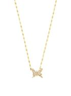 Lana Jewelry 14k Yellow Gold & Diamond Butterfly Pendant Necklace