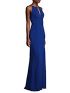 Adrianna Papell Keyhole Halter Gown