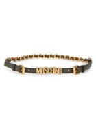 Moschino Leather & Goldtone Chain Belt